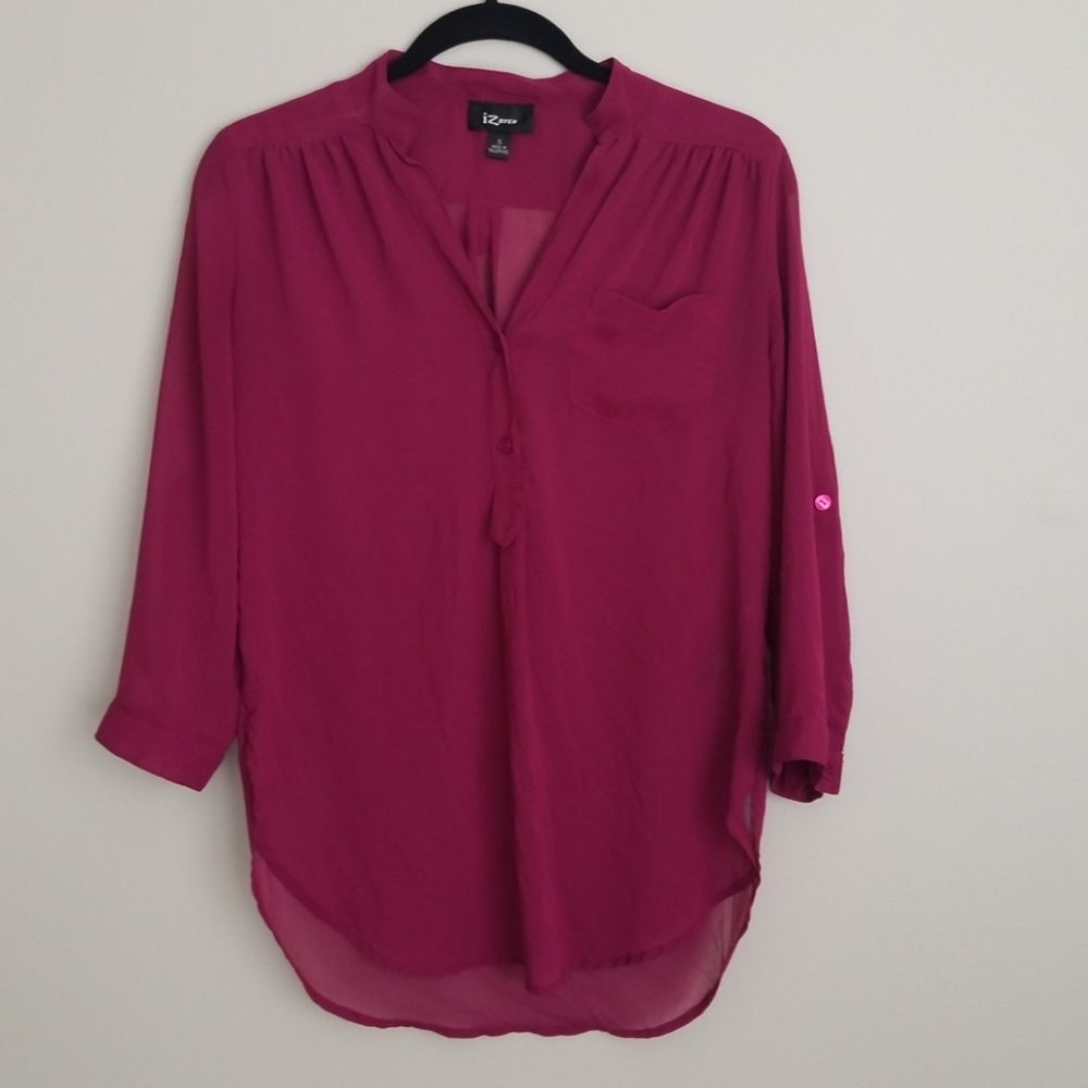 Sheer Half Button Shirt